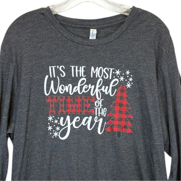 The Most Wonderful Time Of The Year Graphic T-shirt long sleeve tee unisex Sz XL - Picture 5 of 8